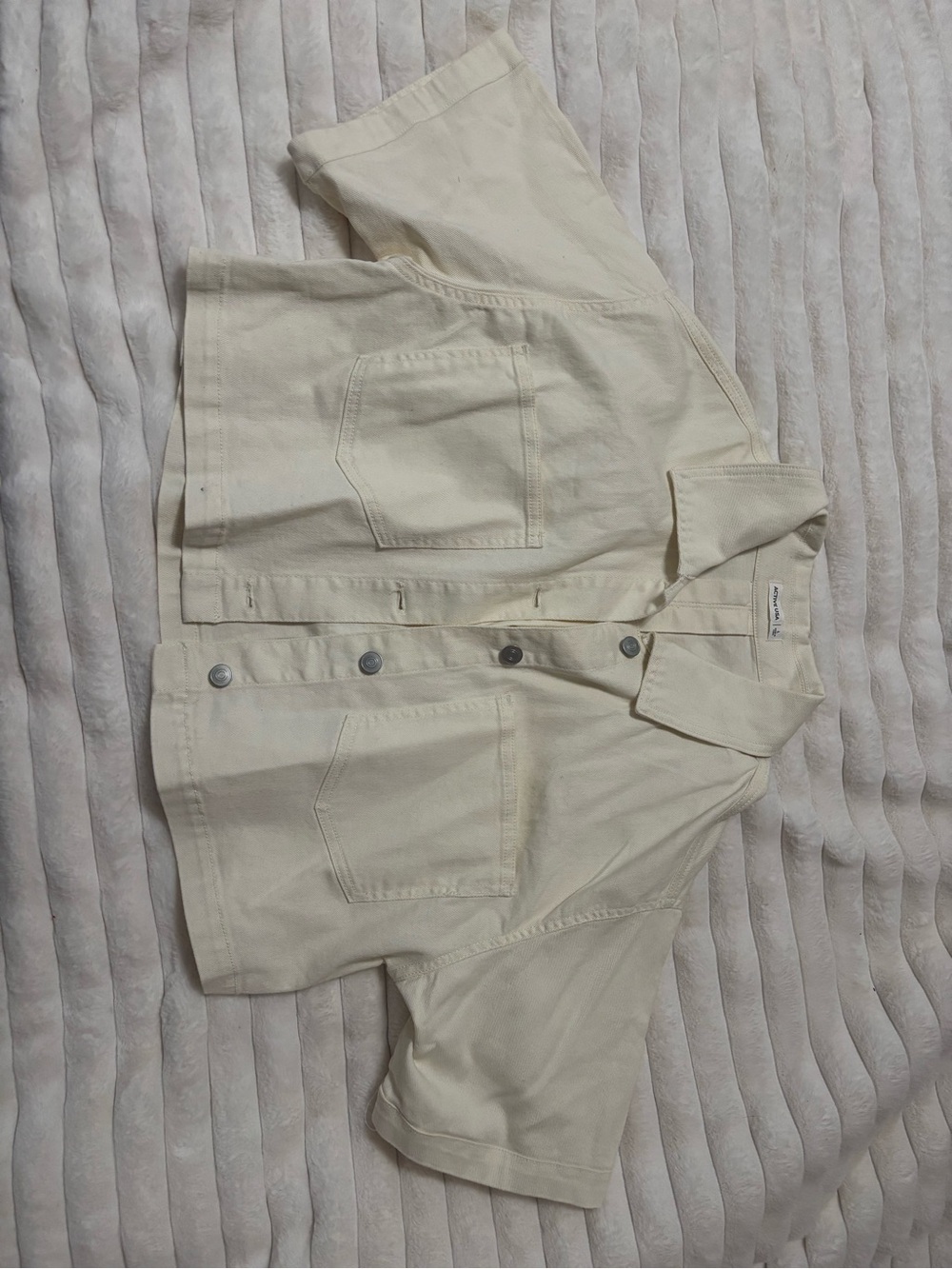 ASOS white denim utility shirt